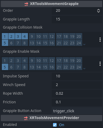 Grapple Movement Configuration