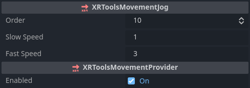 Jog Movement Configuration
