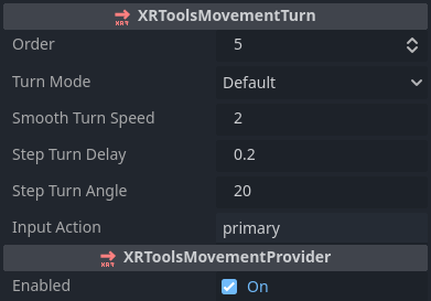 Turn Movement Configuration