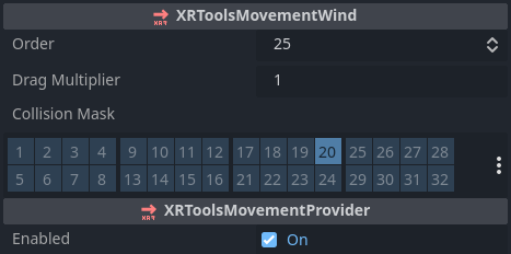 Wind Movement Configuration